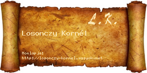 Losonczy Kornél névjegykártya