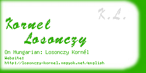 kornel losonczy business card